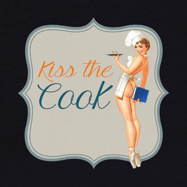 Kiss The Cook Vintage 1940's 50's Sexy Pin-up Girl Retro Art by twizzler3b